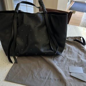 All Saints Kathi Studded Leather tote bag
